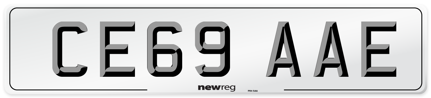 CE69 AAE Number Plate from New Reg